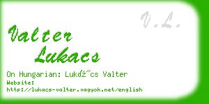 valter lukacs business card